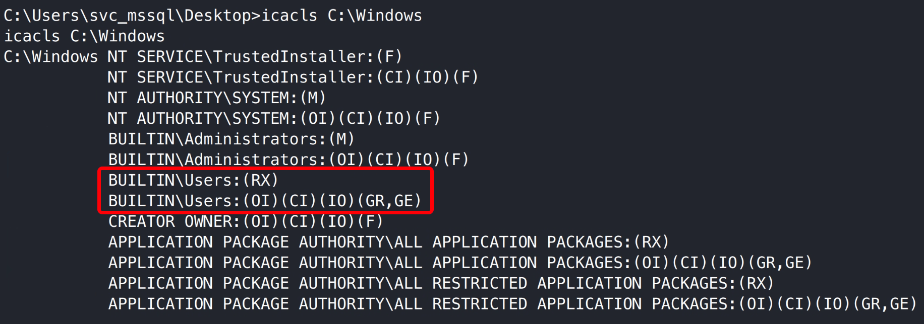 执行前目录权限