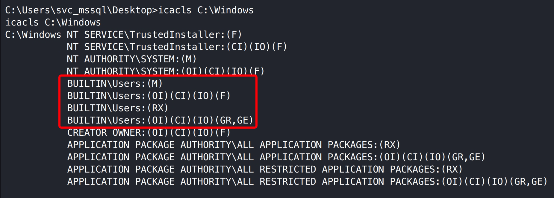 执行后目录权限