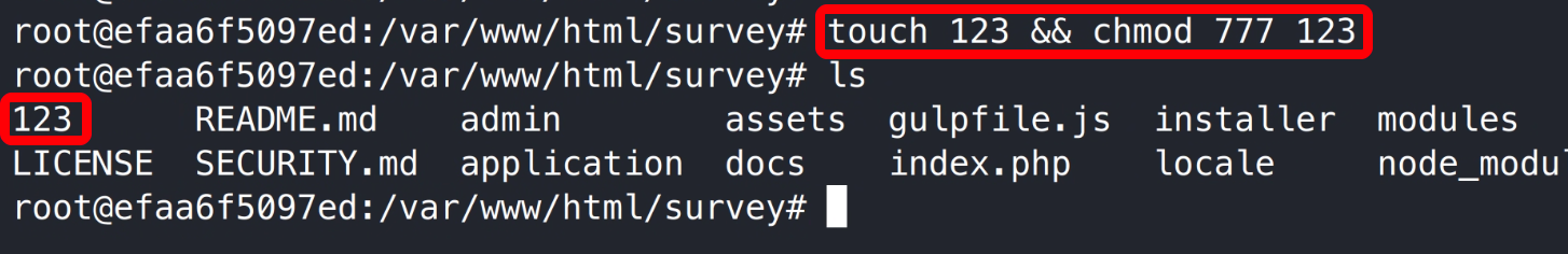 容器测试创建文件